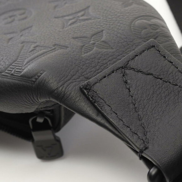 Louis Vuitton bag waist bum Rush Leather Monogram body Shadow Black - Picture 7 of 7